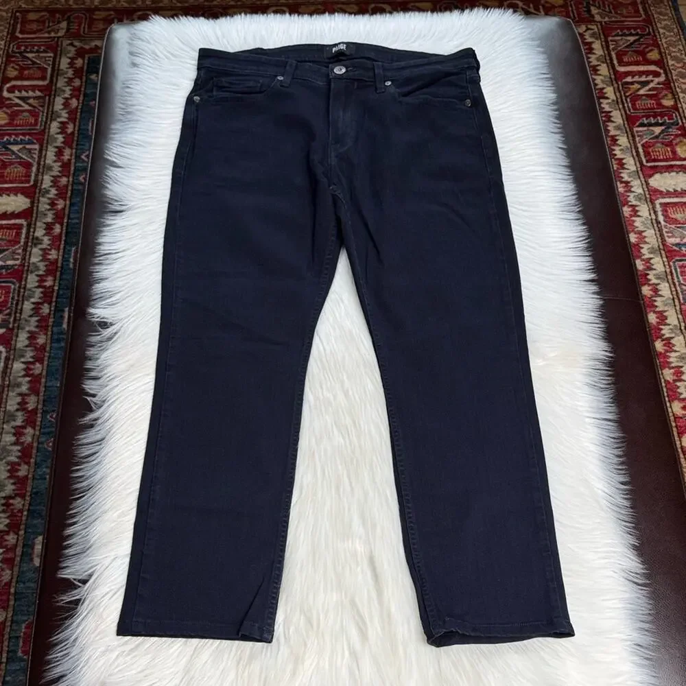 Paige Men’s Black Slim Fit Lennox Jeans in Levitt